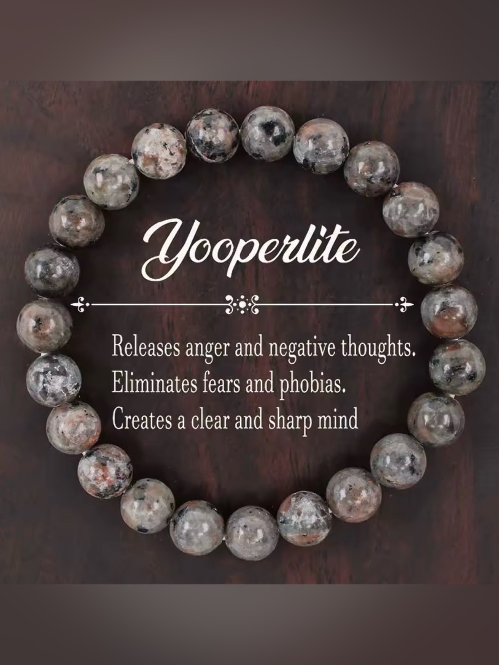 JD Gems jewelry yooperlite Beaded Bracelet natural stone 6/8/10mm